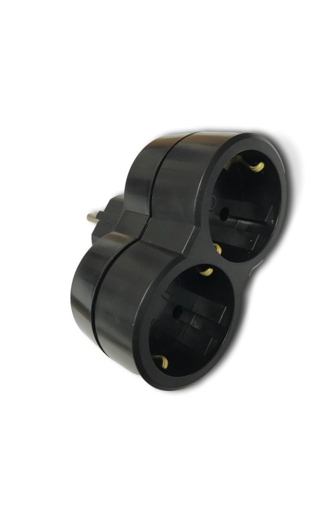 ДВОЕН РАЗКЛОНИТЕЛ ЧЕРЕН SFT02  10-16А 250V БЕЗ КАБЕЛ