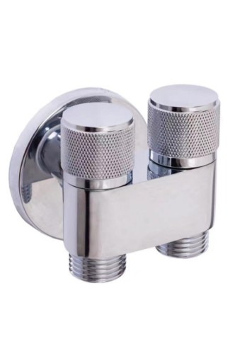 ДВУПЪТЕН ЪГЛОВ КРАН ВЕРТИКАЛЕН 1/2" x 1/2" x 1/2" ELS-105