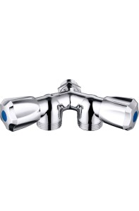 ДВУПЪТЕН V КРАН ЗА ПЕРАЛНЯ И СЪДОМИЯЛНА ПОЛИРАН ХРОМ 1/2"х3/4"х3/4" ELS-1107-P