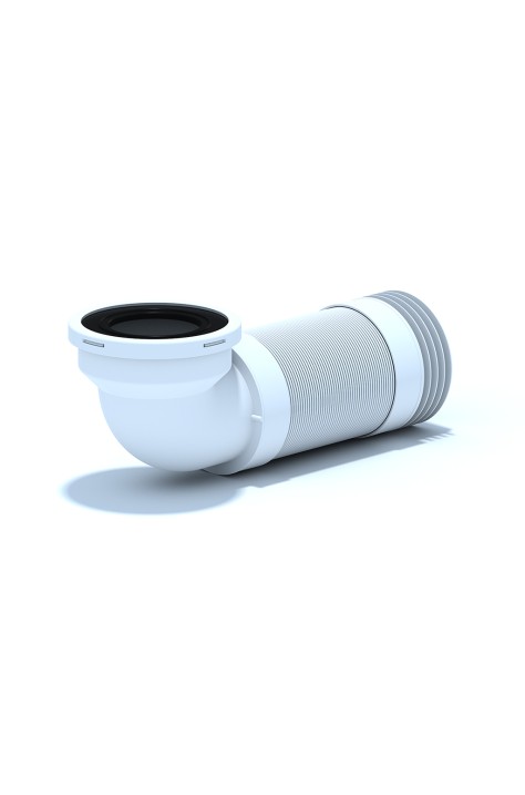 ГОФРИРАНА ВРЪЗКА ЗА WC 90° ЪГЛОВА 320-750mm ЧУГУН. ТРЪБА    K729R