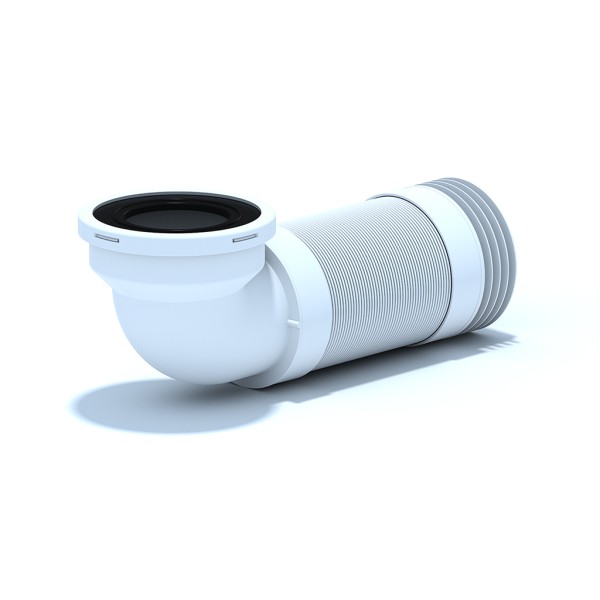ГОФРИРАНА ВРЪЗКА ЗА WC 90° ЪГЛОВА 320-750mm ЧУГУН. ТРЪБА    K729R