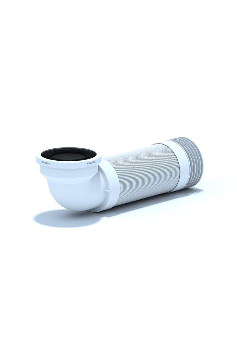 ГОФРИРАНА ВРЪЗКА ЗА WC 90° ЪГЛОВА 370-950mm ЧУГУН. ТРЪБА     K739R