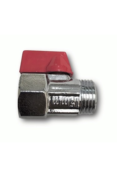 МИНИ КРАН CZ/0346 1/2"FxM ЧЕРВЕНА РЪКОХВАТКА