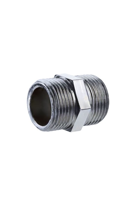 НИПЕЛ M1/2"x1/2" ХРОМ-ЕКО
