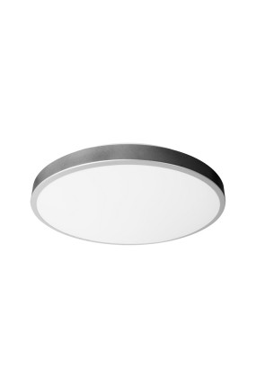 ПЛАФОНИЕРА LED 3CCT 24W 220-240V 2040 lm. 3000K/4000K/6500K ф334х52 IP44 СРЕБРИСТ БОРД